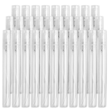 Mini Spray Bottle, 30 pcs 10ml Plastic Spray Bottle Empty, Plastic Refillable Perfume Bottles Atomizer, Perfume Bottle for Travel Essential Oils Perfume Supplies