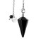 JADENOVA Pendulum Crystal Necklace Natural Obsidian Crystal Pendulums for Divination Dowsing Quartz Chakra Reiki Healing Jewelry for Women Men