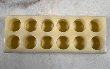 Luxurious Essential Oil Holder Case - 100% Onyx Marble - Free Matching Oil Tray - Holds 12, 15ml Bottles - Storage And Display for Your Oils - Professional Quality And Design (Honey Waves)