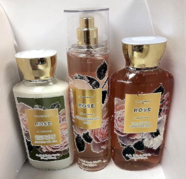 Bath and Body Works - Rose - Shower Gel, Body Lotion, &amp; Fine Fragrance Mist Daily Trio Summer 2018