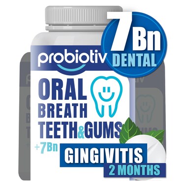 Oral Probiotics for Mouth Bad Breath 7 Billion CFU - Chewable Dental Probiotics for Teeth and Gums, Fresh Breath Freshener, Combats Dry Mouth, Halitosis, Tonsil Stone &amp; Gingivitis Treatment