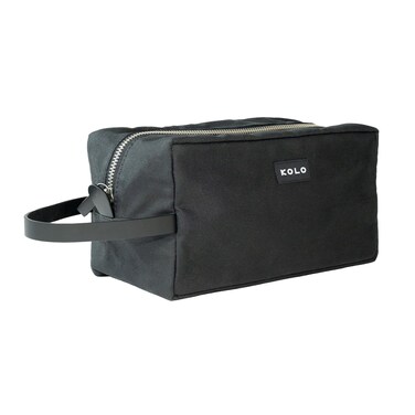 Kolo Parker Large Weatherproof Toiletry Case, Cable Bag, Travel Pouch, Black