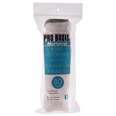 Marianna Pro Basic Round Cotton Pads for Unisex - 80 Pc Pads