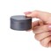 Daily Metal Pill Box Pill Case - Single Waterproof Travel Pill Container Round Aluminum Alloy Storage Medicine Organizer Multitool EDC Every Day for Vitamin, Fish Oil Gray Medium Size