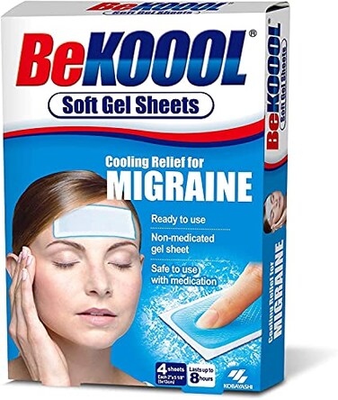 Be Koool Cooling Relief For Migraine Soft Gel Sheets 4 Each (Pack of 12)