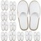 BERGMAN KELLY - Spa Slippers - Disposable Indoor House Slippers - Closed Toe House Shoes for Men &amp; Women - Value Pack Hotel Indoor Shoes for Guests - Washable &amp; Reusable for Travel &amp; Wedding