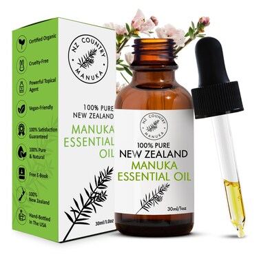 100% Pure New Zealand Manuka Oil   Organic Essential Oil   35x Stronger Than Tea Tree   Natural Skin Care   Toenails   Diffuser   Aromatherapy   Nails   Hair   Skin   Lips