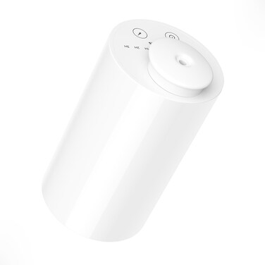 Waterless Essential Oil Diffuser for Home Aromatherapy Car Nebulizing Diffuser Battery Operated 5-20mL Mini Scent Air Machine Up to 600 Sq.Ft. 4Timer 3 Mist-Level (AN7 White)