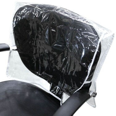 ForPro Professional Collection Premium Square Chair Back Cover, Fits Most Standard Salon Chairs, Vinyl Chair Cover, Clear