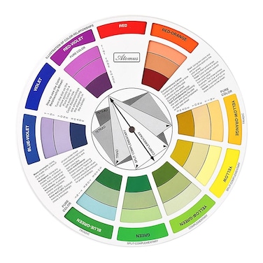 Color Wheel Color Mix Guide, ATOMUS Tattoo Pigment Chart Supplies for Paint Permanent Eyebrow Lip Body Tattoo (9.25in)