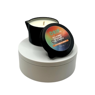 Drip Co Massage Candle - Soy Wax Aromatherapy Candle for Relaxing Oil Therapy, TikTok Trend, Scented Candles for Couples, Spa Essentials, Elegant Massage Experience Massage Candle (Peaches &amp; Cream)