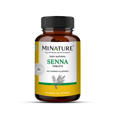 Senna Leaf Tablets by mi Nature   90 Tablets, 1000 mg   45 Days Supply   Senna Leaves Tablets   Vegan
