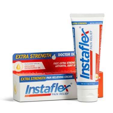 Healthy Directions Instaflex Extra Strength Pain Relief Cream, with 2X The Pain-Fighting Ingredients, Rubs Out Your Toughest Muscle and Joint Pain (4 oz)