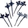 WHITEBRIDGE 8pcs Rhinestone And Dark Blue Jewel Bobby Hair Pins For Women Girls
