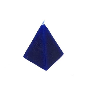 Vrinda White 3 Inch Pyramid Ritual Candle - Love, Strengthen Bonds - Handmade Palm Wax Unscented Candles with Healing Energy - Spiritual Purity Protection