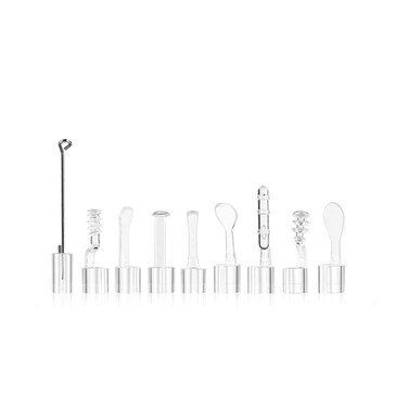 9PCS Earpick Spoon, Accessories for 3.5mm Diameter Otoscope - Metal Ear Spoon, Spiral Ear Pick for Adults Children