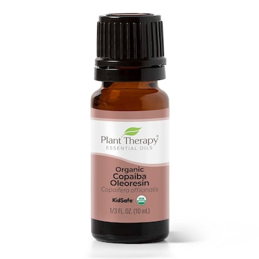 Plant Therapy Copaiba Oleoresin Organic Essential Oil 100% Pure, Undiluted, Natural Aromatherapy for Diffuser &amp; Skin, Therapeutic Grade 10 mL (1/3 oz) Organic Copaiba Oil for Calming, Massage, Candles