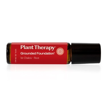 Plant Therapy Chakra 1 Grounded Foundation (Root Chakra) Essential Oil Blend Pre-Diluted Roll-On 10 mL (1/3 oz) 100% Pure, Therapeutic Grade