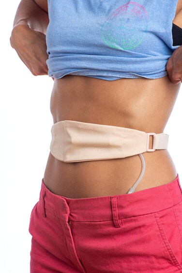 Stickman Original Tuck-Away PD Dialysis Belt (M BG 32-42") - Adjustable, Comfortable Peritoneal Dialysis Clothing for Discreet Tubing Concealment - Easy Access Catheter Support