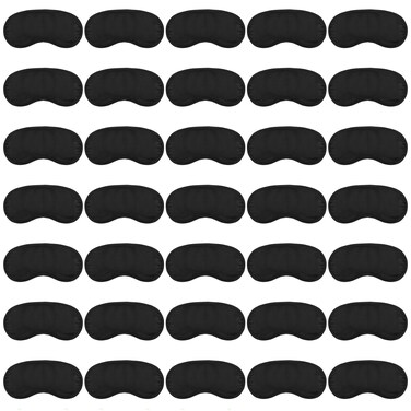 30 Pcs Blindfold Eye Cover Sleep Mask,Soft Eye Mask,Sleep Mask with Nose Pad and Elastic Strap,Blindfold Sleeping Masks for Travel Sleep Games Party(Black)