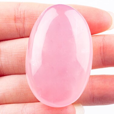1.5 inch Rose Quartz Crystals Palm Worry Stone Tumbled Irregular Polish Stone Rocks Positive Energy Crystals Massage Gemstone with Healing Therapy for Reiki Yoga Chakra Balancing Gift Decor