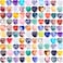 100PCS Natural Heart Stone Healing Crystal Palm Gemstones Wholesale Assorted Set Bulk Crystals Rock Real Gemstones Hearts for DIY Meditation Decor Gifts and Chakra Reiki Balancing 0.8 inch
