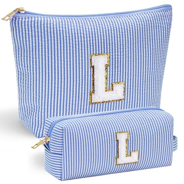YOOLIFE Birthday Gifts for Teens Girls - Travel Makeup Bag   Personalized Gifts - Cute Travel   Initial Makeup Bag   Birthday Gifts for Women   Birthday Gifts for Teens Girls   Gifts for Girls L
