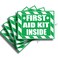 Wrapco First Aid Kit Inside Sticker, Decal, Self Adhesive Vinyl Sign For Trucks or Equipment