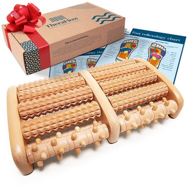 Theraflow Foot Roller for Plantar Fasciitis Relief   Feet Massage Gift for Women and Men   Foot Massager for Neuropathy, Reflexology and Deep Tissue Muscle Massage   Relaxing Gifts for Mom and Dad