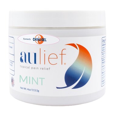 Aulief Topical Pain Relief Cream for Relief of Neck, Knee, Back, Muscle &amp; Joint Pain, FSA HSA Approved, Mint Green Gel, 4 oz Jar