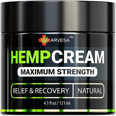 Hemp Cream - Maximum Strength - for Muscles, Joints, Knees, HIPS, Shoulders, Foot, Nerves, Back, Neck with Arnica, Turmeric, Aloe Vera, Menthol, Boswelia - Natural Hemp Oil Extract Lotion - 4.1 fl.oz
