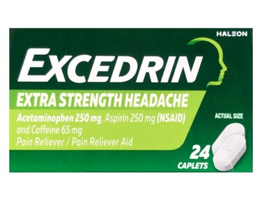 Excedrin Extra Strength, Aspirin Pain Reliever Caplets, Count 1 - Headache/Pain Relief/Grab Varieties &amp; Flavors