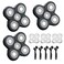 3PCS 5D Shaver Replacement Heads for Shaver Sharp Head Shaver Replacement Heads Floating Shaver Blades for Electric Rotary Shaver (3 PCSX5D Black)
