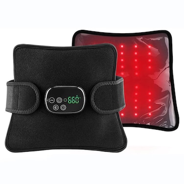Cordless Infrared Red Light Massager Pad for Body, 3 Massage Levels, 3 Timer Setting, 46pcs Beads of 660nm &amp; 850nm, 5000mAh, Black