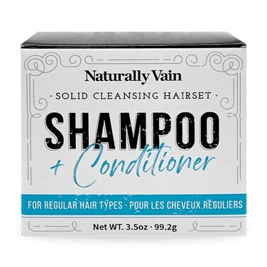 Shampoo &amp; Conditioner Set, All-Hair types, Hair Soap, Shine, Handmade, Natural, Essential Oils, Shea Butter, Travel Soaps, Hair Gift Set, 2-Pack