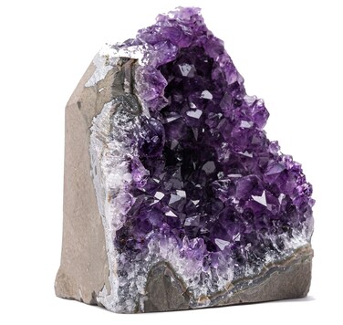 Natural Amethyst (2 lb to 3 lb) - 4" to 7" Height - Crystal Clusters Stone from Uruguay Raw Geode Quartz - Deep Purple Color