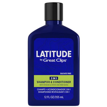GREAT CLIPS LATITUDE 2-in-1 Shampoo + Conditioner   Daily Shampoo and Conditioner Set for Men   Promotes Full + Healthy Hair   12oz