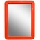 Magnetic Mirror for Locker, 5x7 inch - Orange Framed Real Glass Make-up Mirror - Locker Accessory for School, Home, Gym, Office