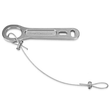 Metal Oxygen Cylinder Wrench for CGA-870 Valves - Oxygen Key with Wire Cable