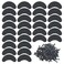 30PCS Heel Plates Black Heel Taps Rubber Tips Sole Heel Repair Pad Replacement with Nails(2.04" x 0.78" x 0.15")