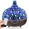Essential Oil Diffuser 550ml Cool Mist Humidifier 3D Glass Ultrasonic Aromatherapy Humidifier with 7 Color Changing Led Lights, Waterless Auto Shut-Off, Adjustable Timer, Remote Control, Star