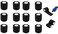 DGT 12Pcs Tattoo Adhesive Bandage Elastic Grips Cover Wraps 2 Inch width 5 yards Long Color Black