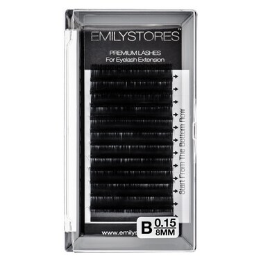 Lash Extensions 0.15mm Thickness B Curl 8mm Length Volume Individual Natural-Looking Eyelashes For Eyelash Extensions(0.15,B,8mm)
