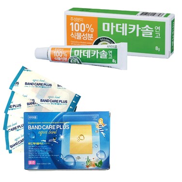 Madecassol Care Ointment 8g and Band Care Plus Waterproof Band(10 Pieces) 1 Set
