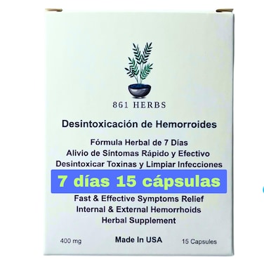 Hemorrhoid Detox,7 Days 15 Capsules, Abordar las causas subyacentes, purificar y calmar las venas, alivio Natural