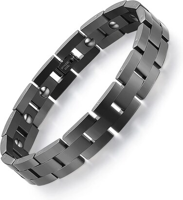 HOLVIST Magnetic Bracelet for Men and Women 4000 Gauss   Mens &amp; Women Magnetic Bracelets   Comes with Adjustable Length, Sizing Tool and Gift Box