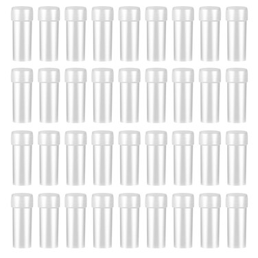 100Pcs 5ML Small Pill Plastic Containers Empty Pill Bottles Sample Bottles Vial Test Tube with Caps by HRLORKC
