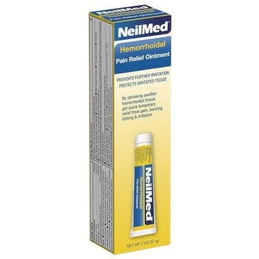 NeilMed Hemorrhoid Pain Relief Ointment, Hemorrhoid Treatment, Pain Relief, Relieves Burning, Itching and Discomfort, 2 oz.
