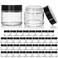 KEYWING 2oz Small Glass Jars with Black Lids, 35 Pack Clear Round Glass Cosmetic Jars with Inner Liners for Lotions, Powders and Ointments