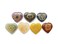 Jet 7 Chakra Reiki Stone Set Heart Shape Engraving for Symbolizing Body Chakras - 7 Stones for Peace of Mind, Positive Energy, Relaxation, Crystal Therapy, Massage